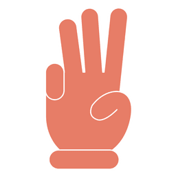Fingers hand three PNG Design Transparent PNG