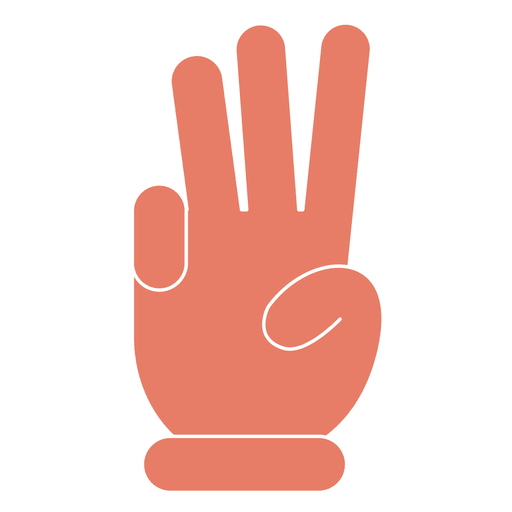 Fingers hand three PNG Design