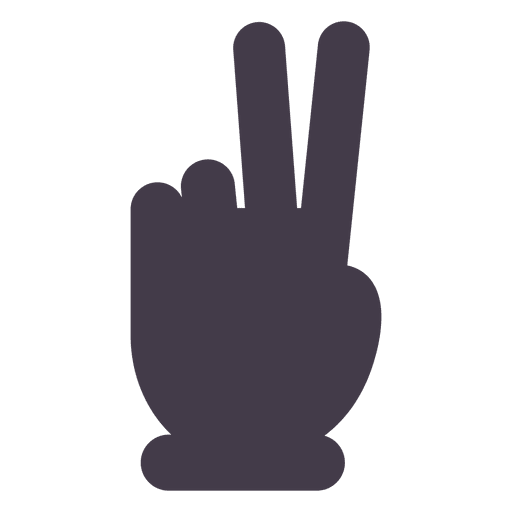 Dedos de la mano de la paz