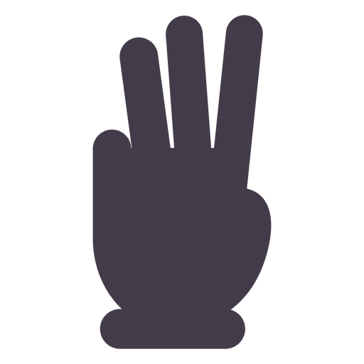 Dedos de tres manos Diseño PNG