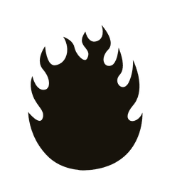 Silhueta de fogo preto Desenho PNG