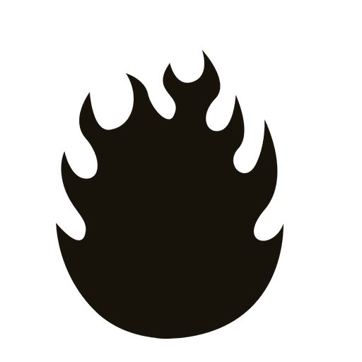 Fire black silhouette - Transparent PNG & SVG vector file