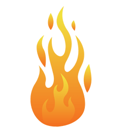 Feuerkarikaturflammenillustration PNG-Design