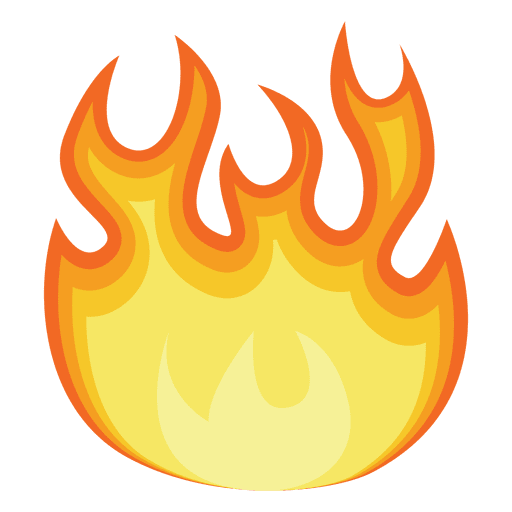 Fire gradient illustration PNG Design