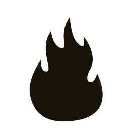 Design PNG E SVG De Silhueta De Fogo Preto Para Camisetas