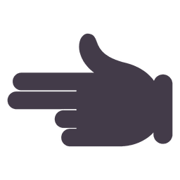 Flat hand gesture fingers PNG Design Transparent PNG