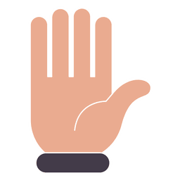 Hand hello gesture fingers PNG Design