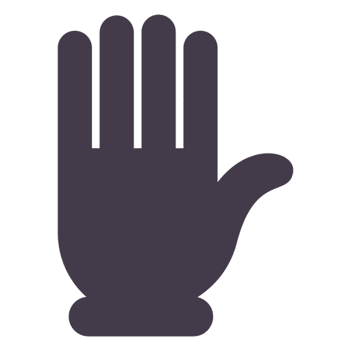 Hand hello stop gesture fingers PNG Design