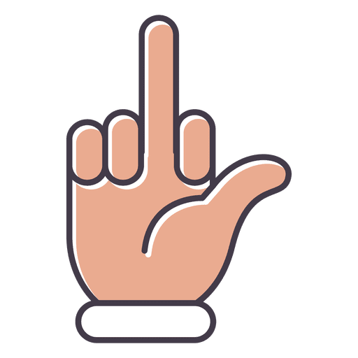 Hand Middle Finger Flat Transparent Png Svg Vector File