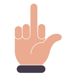 Mão acariciando o dedo médio Desenho PNG