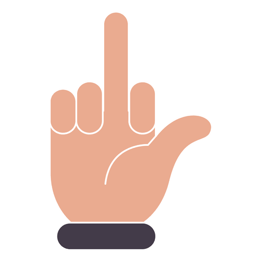 Hand middle finger stroke PNG Design