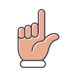 Mão apontando para cima ícone Desenho PNG