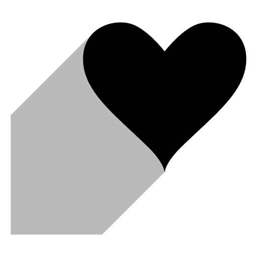 Schwarzes Herz Logo PNG-Design