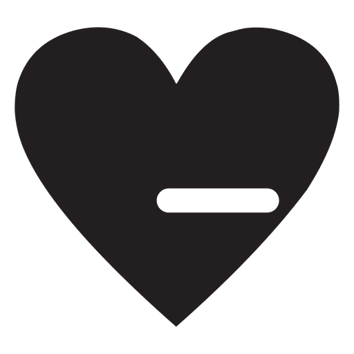 Heart logo with line PNG Design