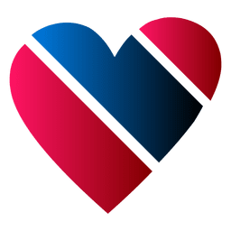 Heart logo blue and red PNG Design