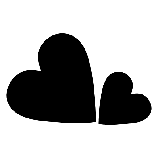 Heart logo template silhouette