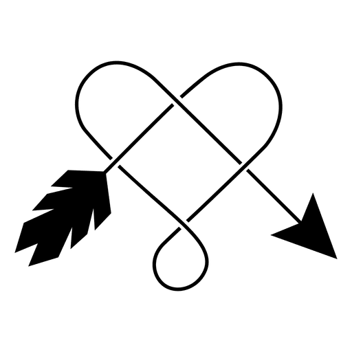 Herz und Pfeil Logo oder Symbol PNG-Design