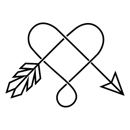 Herz Logo Pfeil PNG-Design