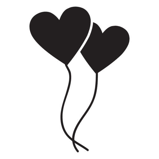 Herz-Logo-Ballon PNG-Design