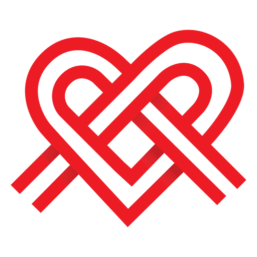 Arco com logotipo de coração Desenho PNG