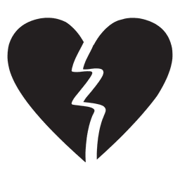 Corazón logo corazón roto Diseño PNG
