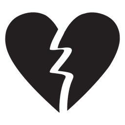 Logotipo de coração coração partido Transparent PNG