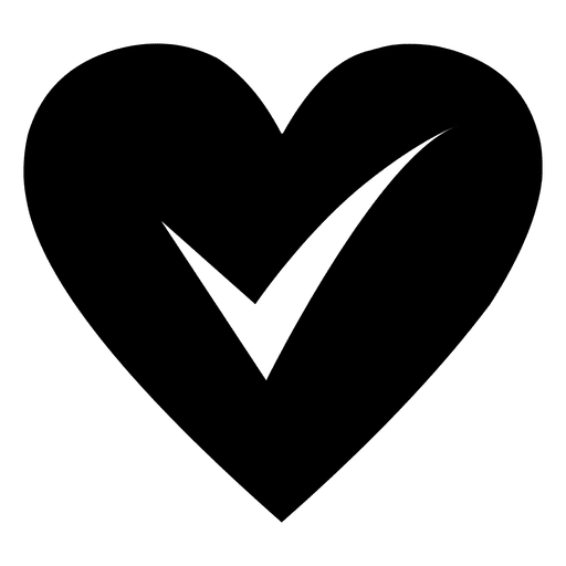 Herz Logo mit Scheck PNG-Design