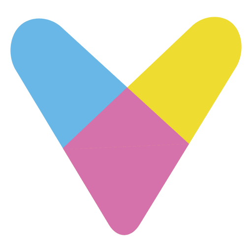 Logotipo do coração colorido Desenho PNG