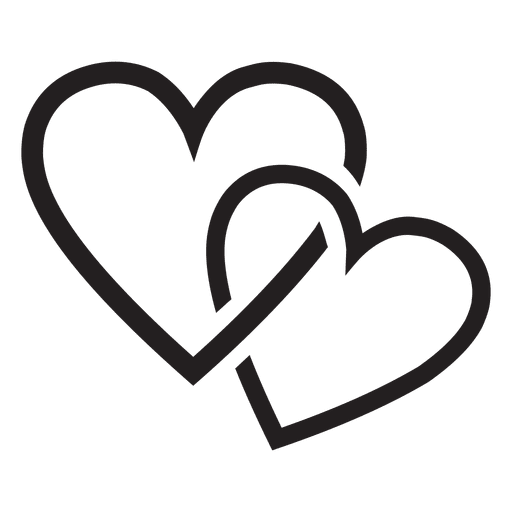 Casal de logotipo de coração Desenho PNG