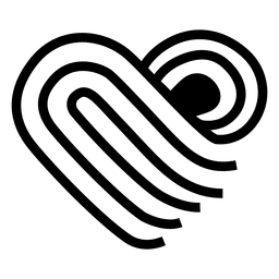 Logotipo de corazón doblado Diseño PNG Transparent PNG