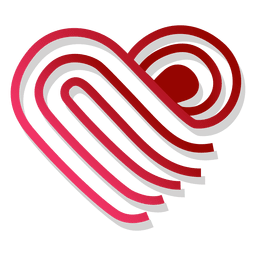 Plantilla de logotipo de corazón doblado Transparent PNG