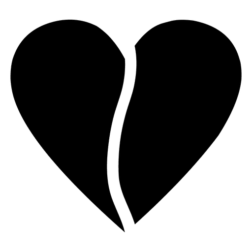 Herz Logo Hälfte PNG-Design