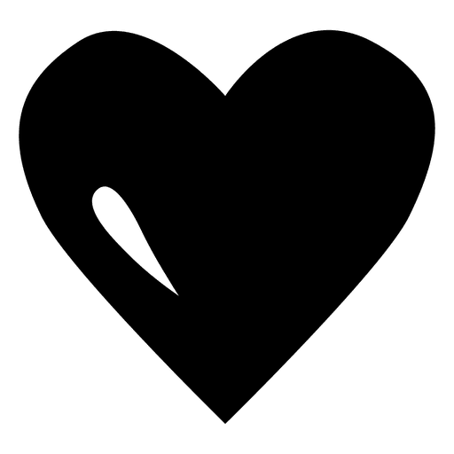Schwarze Herz-Logo-Vorlage PNG-Design