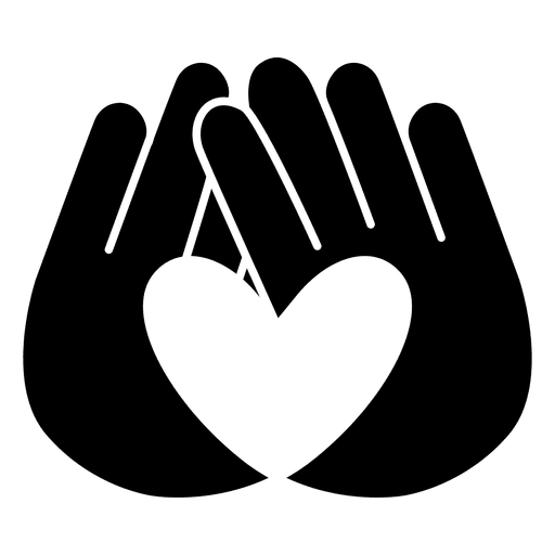 Herz Logo Hände PNG-Design