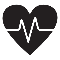 Plantilla de logotipo de corazón con latido del corazón Transparent PNG