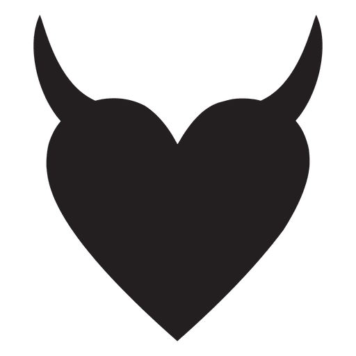 Herz Logo Hörner PNG-Design