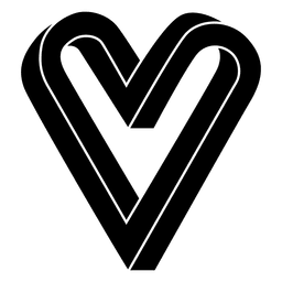 Corazón logo infinito infinito Diseño PNG