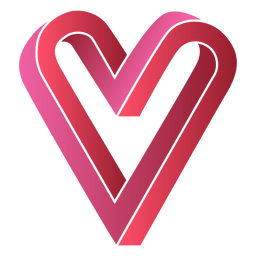 Rotes Herz Logo unendliche Unendlichkeit PNG-Design
