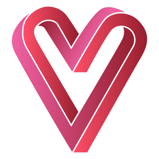 Red heart logo infinite infinity PNG Design