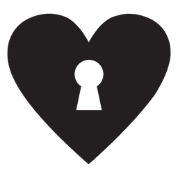 Llave del logo del corazón Transparent PNG