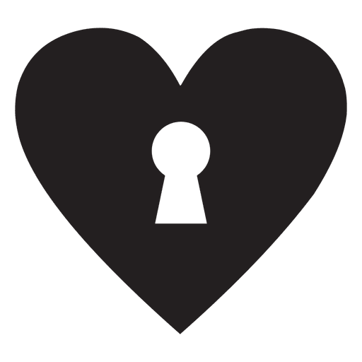 Heart logo key PNG Design
