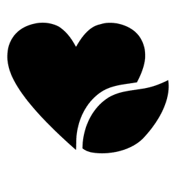 Hoja del logo del corazón Transparent PNG