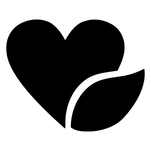 Herz Logo Blatt PNG-Design