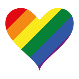 Logotipo de corazón lgbt Diseño PNG