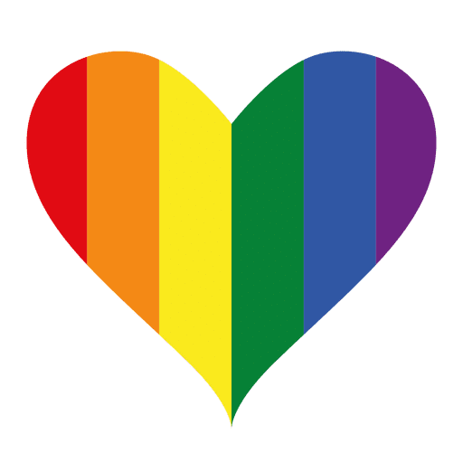 Design lgbt do logotipo do coração Desenho PNG