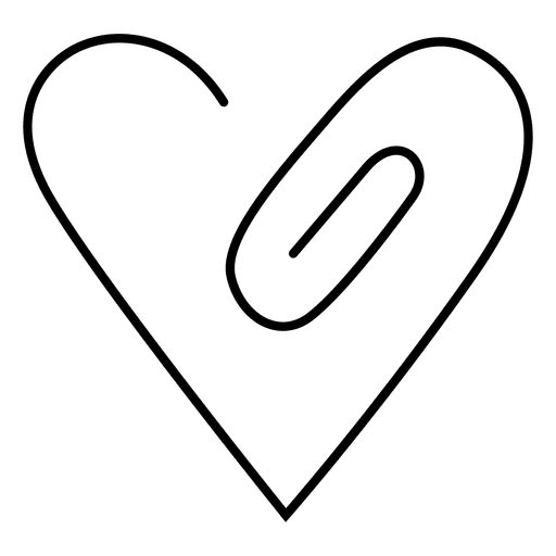 Herz Logo linear PNG-Design