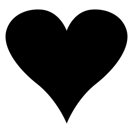Schwarzes Herz Logo Minimalismus PNG-Design
