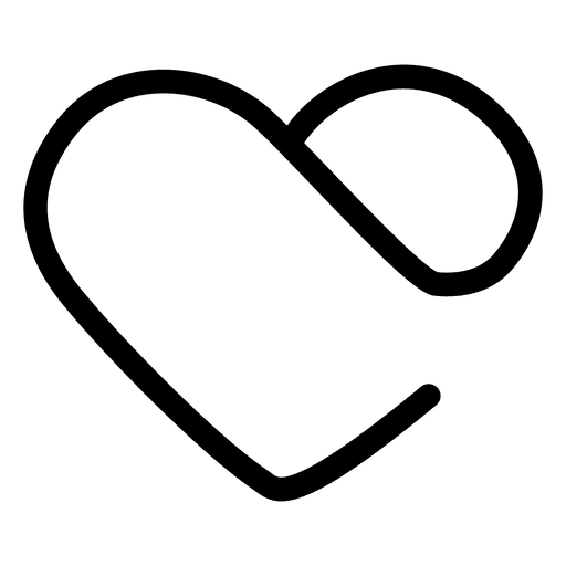 Herz Logo Minimalismus PNG-Design