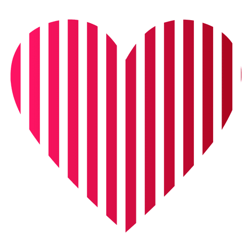 Corazón logo rayas rosas Diseño PNG