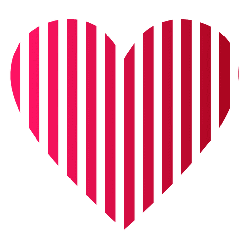 Heart logo pink stripes - Transparent PNG & SVG vector file